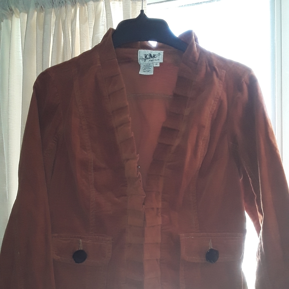 LAL Live a Little Women's Orange Jacket.